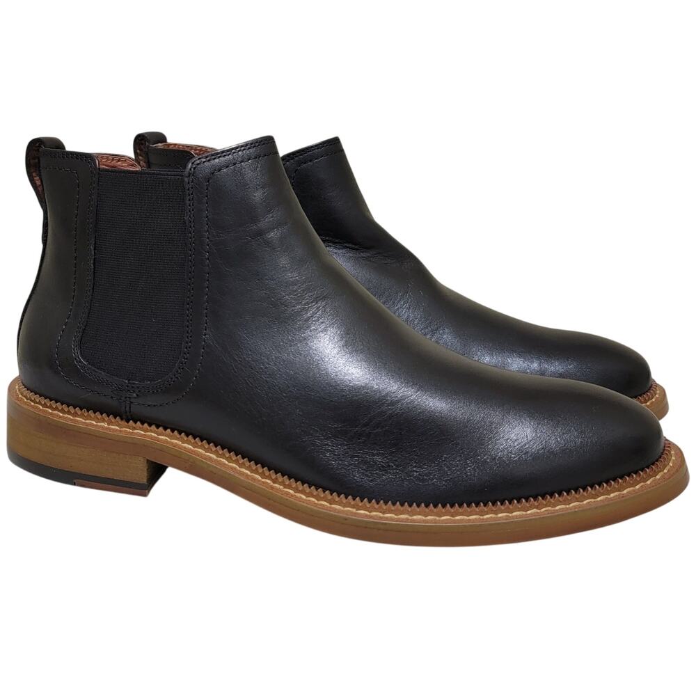 Vintage Foundry Co Men Martin Chelsea Ankle Boots Size US 9.5M Black Leather